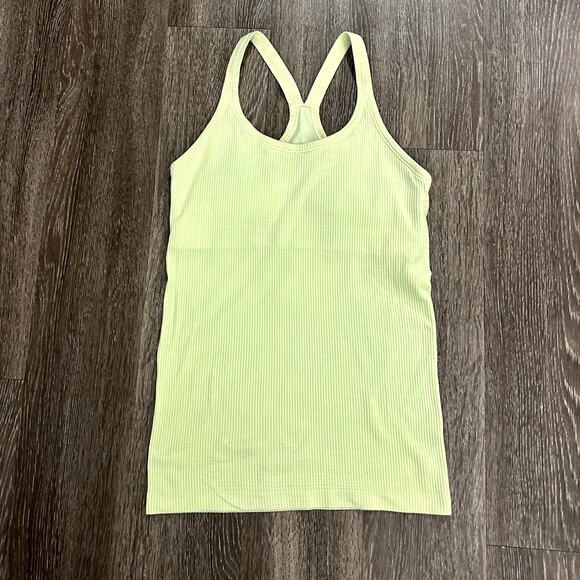 Lululemon Ebb To Street Tank Heathered Clear Mint Ribbed Seamless Racerback Top - Picture 10 of 13